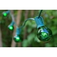 thumbnail image 3 of 2 Pcs Outdoor String Lights Globe String Lights 1.5 Inch E12 Bulbs 25 Foot Green Wire C7 Strand Green, 3 of 3