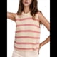 thumbnail image 1 of Suéter Tipo Camisa de Cuello Redondo, Holgado, Estilo Europeo y Estadounidense, con Rayas y Cuello Halter para Mujer Rosa L, 1 of 7
