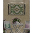 thumbnail image 6 of Outdoor TV Cover 40 to 43 Inch Weatherproof, Green Orange Boho Waterproof TV Screen Protector for Outside Decor with Zipper and Pocket 40"L x 25"H , Vintage Bohemian Geometric Pattern, 6 of 7