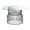 Gun Metal-Clear, variant on Furniture of America Trila Glass Top Round Dining Table in Silver Gun Metal
