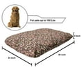thumbnail image 2 of Flower Pet Bed, Pattern with Retro Tulips Springtime Garden Park Seasonal Nature Art, Chew Resistant Pad for Dogs and Cats Cushion with Removable Cover, 24" x 39", Cocoa Coral Cream, by Ambesonne, 2 of 4