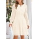 thumbnail image 2 of Minivestido PRETTYGARDEN 2025 para mujer, manga larga, cuello en V, blanco, 2 of 9