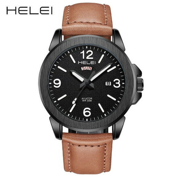 HELEI Men's Quartz Watch Waterproof Wristwatches 804048800807