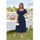 thumbnail image 4 of Vestido GRACE KARIN de verano con mangas con volantes, azul marino fruncido, 4 of 9