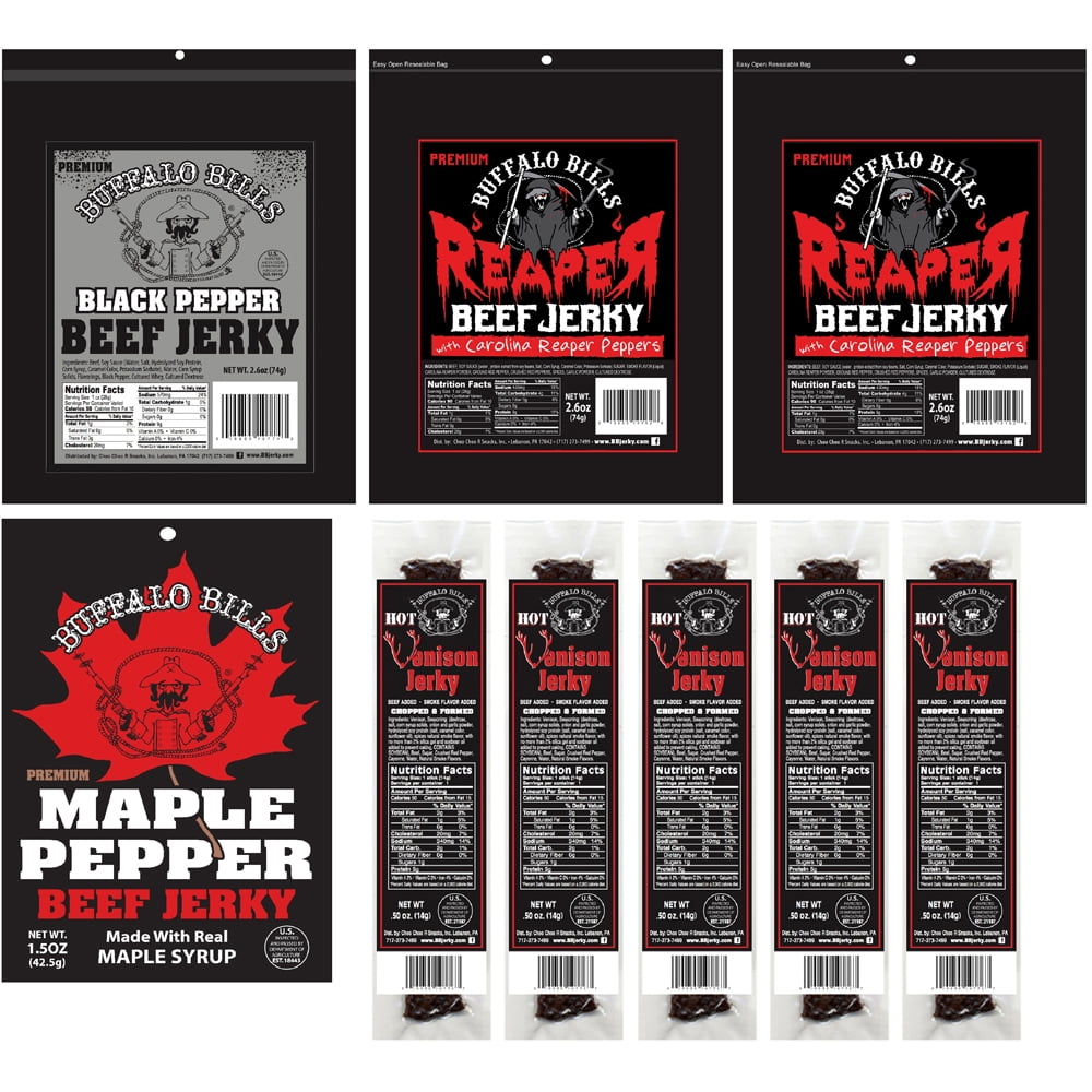 Buffalo Bills 18-Piece Hot & Spicy Lovers Jerky 6-Pack Gift Cooler (18 assorted jerky packs)