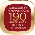 thumbnail image 4 of (2 pack) L'Oreal Paris Colour Riche Reds of Worth Satin Lipstick, 190 Hopeful Red, 4 of 9