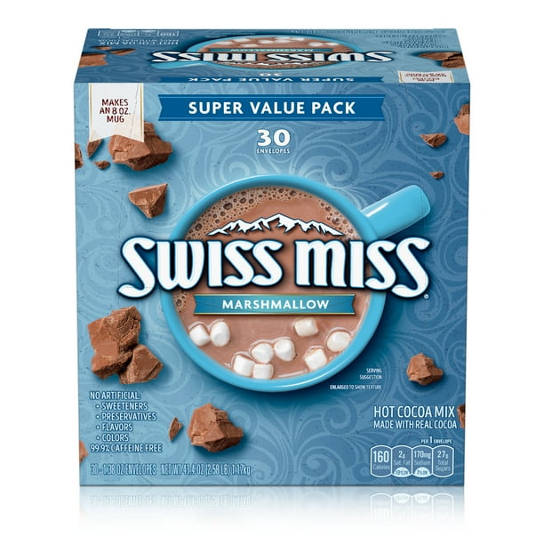 Swiss Miss Classics Hot Chocolate Mix With Marshmallows 30 Packets Walmart Com Walmart Com