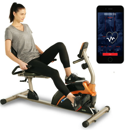 Exerpeutic 1500XL Magnetic Recumbent Exercise Bike with Bluetooth and Smart Cloud Fitness (Best Exercise Bike App)