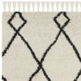 thumbnail image 6 of SAFAVIEH Moroccan Fringe Lavern Geometric Shag Area Rug, Cream/Charcoal, 10' x 14', 6 of 7