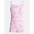 thumbnail image 5 of No Boundaries Ruffle Tank Top and Shorts Sleep Set, 2-Piece, Women's XS-XXL, 5 of 5
