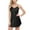 Black, variant on BYHONG Women Cowl Neck Satin Mini Nightdress Silk Underwear Strap Dress Sleepwear Underwear Black XXXL