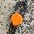 thumbnail image 2 of Retractable Carabiner Keychain Retractable Keychain with Compass Steel Wire Carabiner Badge Reel Holder Clip Key Ring Heavy Duty Outdoor Camping, 2 of 8