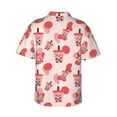 thumbnail image 3 of Balery Milk Tea Print Men's Hawaiian Shirts Short Sleeve Beach Shirt Relaxed Fit Vacation Button Down Shirts-3X-Large, 3 of 9