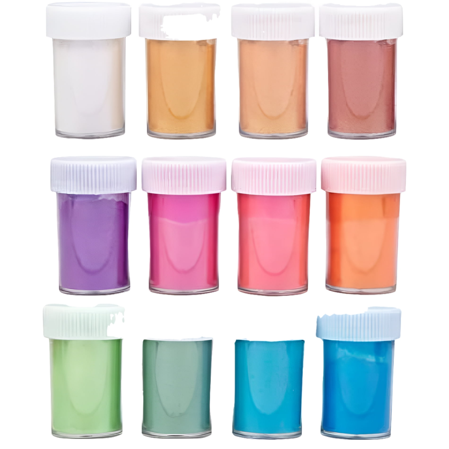 Maddie Rae's Slime Pearl Pigment Powder - 12 Mica Powder Colors - XL (6 Grams each Package), Great for Slime, Soap Making, Candle Making, Bath Bomb Dye Colorant