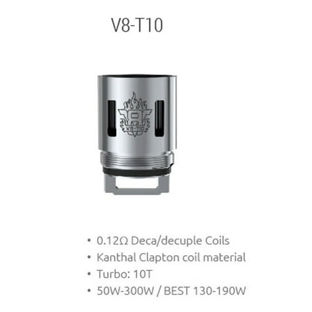 3PCS TFV8 Q4 T6 T8 T10 Cloud Beast Coil Head Replacement for Smok TFV8 Cloud Q4 (Best Cotton For Rba)