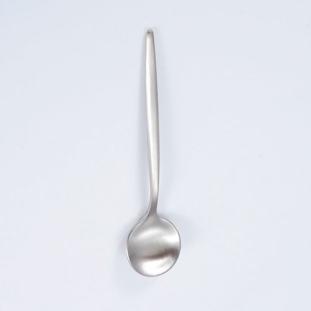 Xiao Hua 4 cucharas de té de acero inoxidable para el hogar, la cocina y el restaurante - Plateadas A