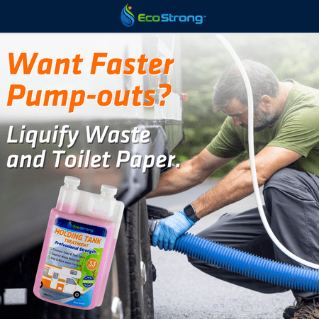 EcoStrong's RV Toilet Holding Tank Treatment: Waste Digesting Bacteria and Enzymes (33 oz Citrus)