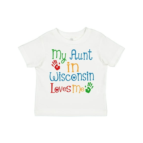 Inktastic My Aunt in Wisconsin Loves Me Boys or Girls Toddler T-Shirt