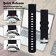 thumbnail image 4 of ZHAOCHENG Pulsera de reloj inteligente de 22 mm - 2 pulseras de silicona de liberación rápida, correa de repuesto para Samsung Galaxy Watch/Huawei Watch/Garmin/Fossil/Amazifit, para mujeres y hombres,, 4 of 5