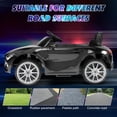 thumbnail image 6 of 12V Kids Ride on Car with 2.4G Remote Control, Battery Powered Electric Vehicle with Double Doors, Safety Belt & LED Light(Black), 6 of 7
