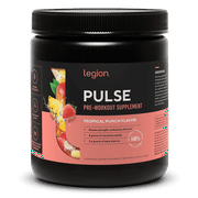 Legion Athletics Pulse Pre-Workout Supplement, Tropical Punch, Naturally Sweetened With No Added Sugar, 350mg Caffeine, 20 Servings, High Performance Energy & Focus Powder