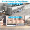 thumbnail image 5 of 4 Inch Low Profile Under Bed Storage Drawer 2 Pack, Lightweight Underbed Clothes Storage Container Bins With NO STURCTURE, Shallow Storage Bag for Dorm & Home, With Clear Lids, 5 of 6