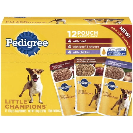 Pedigree CHAMPIONS charnue PEU boeuf haché Variety Pack Wet Dog Food 5.3 Onces (paquet de 12)