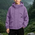 thumbnail image 4 of Fesfesfes Kids Waterproof Rain Jacket Hooded Full Zip Lightweight Outdoor Coat for Boys and Girls Ages 2-12 Years, 4 of 9