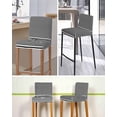 thumbnail image 5 of Farmhouse Black White Striped Bar Stool Covers Set of 6, Modern Stripes Stretch Washable Bar Chair Covers with Backs, Removable Pub Counter Height Chair Cover for Kitchen Dining Room Cafe, 5 of 7
