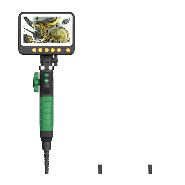 5Inch IPS Screen 3.9mm 2MP 1080P 2Way Articulate 180Degree Rotation Steering Industrial Endoscope Inspection Microscope Camera ,Easily Maneuver