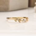 thumbnail image 4 of Wedding Ring Vine Leaves 14K Yellow Gold Moissanite Rings for Women, 4 of 5