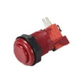 thumbnail image 4 of Interruptor de botón pulsador momentáneo de 27 mm con microinterruptor para juegos de arcade, rojo, 6 piezas, 4 of 5