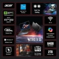thumbnail image 2 of Acer Nitro V 15.6" Gaming Laptop – Intel Core i5-13420H, 64GB RAM, 2TB SSD, GeForce RTX 5050, 165Hz IPS Display, Wi-Fi 6, Backlit Keyboard, Windows 11 Home, Obsidian Black, 2 of 9