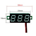 thumbnail image 5 of (5 Pack) JacobsParts DC 2.4-30V 2-Wire Voltmeter 3-Digit LED Display Panel Volt Meter Digital Voltage Tester (Red), 5 of 6