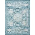 thumbnail image 4 of Unique Loom Bromley Collection Area Rug - Wells (9' x 12' 2" Rectangle Turquoise/Ivory), 4 of 6
