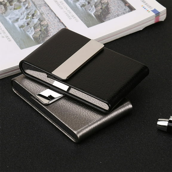 YSNOOWE 1Set Portable Business Card Holder in Elegant Style 9.6x6.1x1.3in