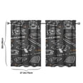 thumbnail image 4 of Vintage Kitchen Food Cooking Chef Tier Cafe Curtains for Bathroom Living RV Rod Pocket Window Drapes 36 Inch 2 Panels Set 28"x36" 2 Panels Window Treatment Tiers, 4 of 4