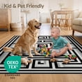 thumbnail image 4 of ODIKA 8'x10' Ultra-Soft Area Rug, Geometric Bold Angular Rectangular Paths Nested Livingroom Grey None Washable, Bare feet friendly, Silk-Touch for Bedroom, Under Sectional, 4 of 7