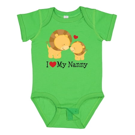 

Inktastic I Love My Nanny Gift Baby Boy or Baby Girl Bodysuit