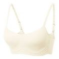 thumbnail image 4 of Arlun,Women's Wireless Push up Bras Seamless Full Coverage Bralettes Smoothing Supportive Comfortable Everyday Bra Lightweight Breathable Basic Bra White M, 4 of 4