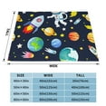 thumbnail image 6 of LNWH Super Soft Flannel Bed Blanket, Cozy Fluffy Warm All Seasons Space Tourism Pattern Throw Blankets for Sofa Bedding, 60"x50", 6 of 8