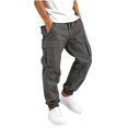 thumbnail image 2 of Boys Cargo Jogger Pants 5-15Y Elastic Waist Pull-on Pants Drawstring Multi-Pocket Trousers Casual Outdoor Trousers School Outdoor Daily Wear, 2 of 8