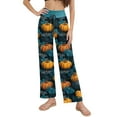 thumbnail image 3 of MLQIDK Women Pumpkin Bat Ghost Print Pajama Plus Size Lounge Halloween PJ Pants Drawstring Elastic Waist Loose fit Fall Pjs Halloween Sleepwear, 3 of 4