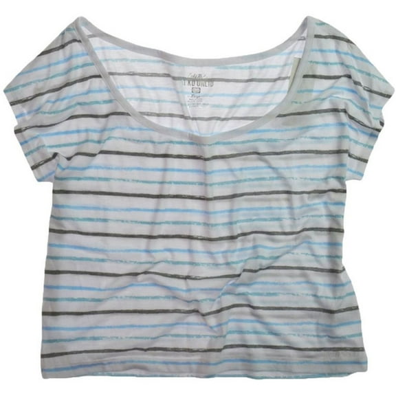 Ecko Unltd. Womens Open Nk Painted Stripe Graphic T-Shirt, Blue, Small
