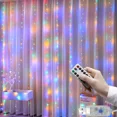 thumbnail image 3 of Guirnalda de luces LED navideñas con control remoto, USB, para bodas, dormitorio, 10 ganchos, 3 of 5