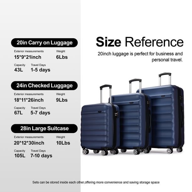 Free Shipping! GinzaTravel 3 Piece Expandable Luggage Sets,Hard