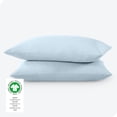 thumbnail image 3 of Bare Home Percale Weave Pillowcase Set - 300 Thread Count - 100% Organic Cotton - King, Winter Blue, 3 of 4