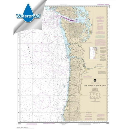 WATERPROOF NOAA Chart 18003: Cape Blanco to Cape