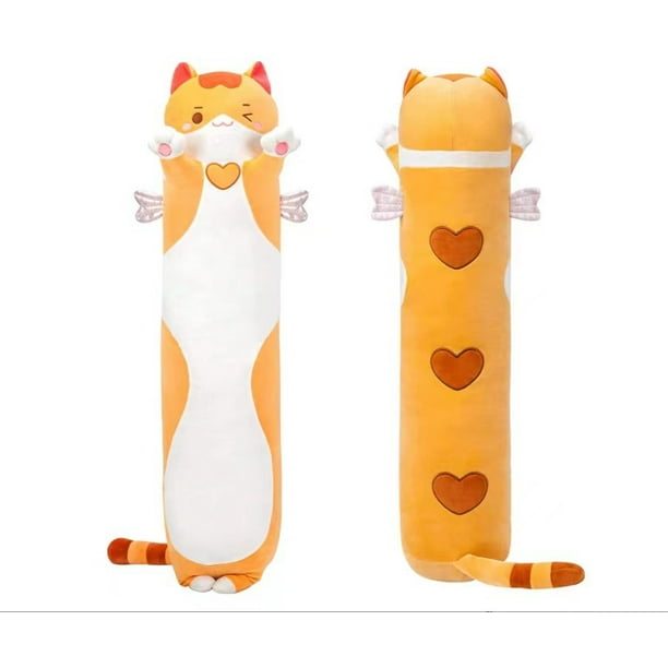 Peluche de gato con patas largas y alas