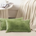 thumbnail image 2 of Home Soft Things Ikat Velvet 2 Piece Throw Pillow Cover Set - Avocado - 14" x 26", 2 of 6